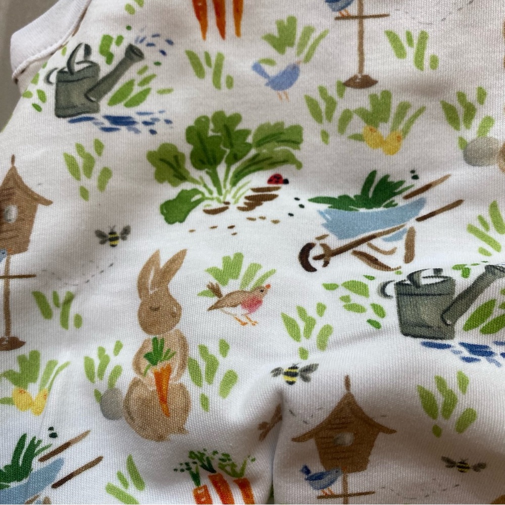 NWT The Proper Peony Baby Bunny Collared Pima Cotton Bubble Romper, size 3M - Picture 2 of 9